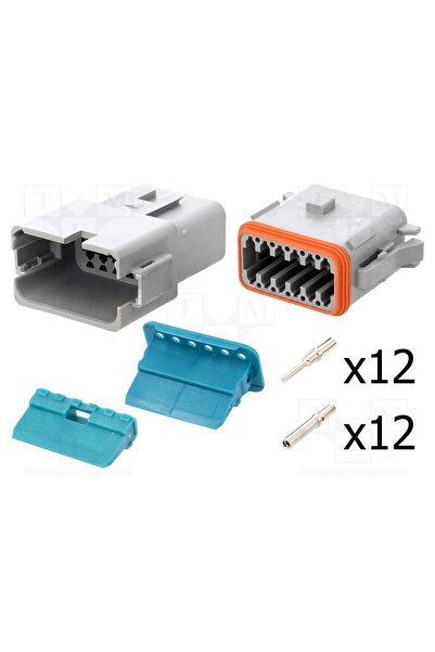 OEM Conector cablu-cablu AMPHENOL AT12PS-CKIT, mufă, tată + mamă, AT, PIN 12,...