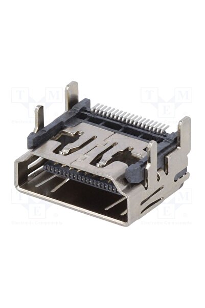 OEM Conector HDMI EDAC 690-019-298-412, soclu, PIN 19, aurit, în unghi 90°, SMT