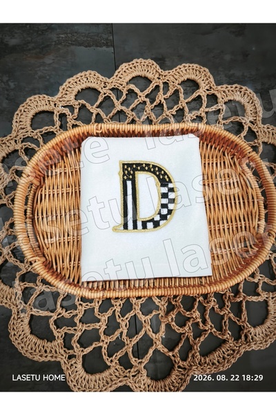 LASETU Checkered D Letter Kitchen Towel 1 Piece (30X50)