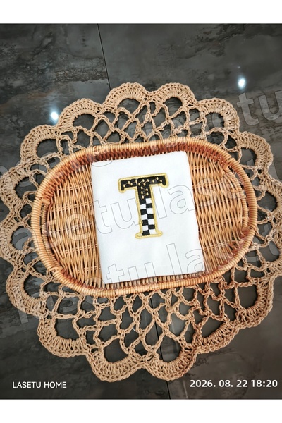 LASETU Checkered Letter t Kitchen Towel 1 Piece (30X50)