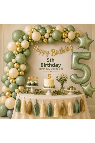 Bkmc Birthday Decoration Set for Ages 1-9 |   Balloon Chain, Number Balloon, ...