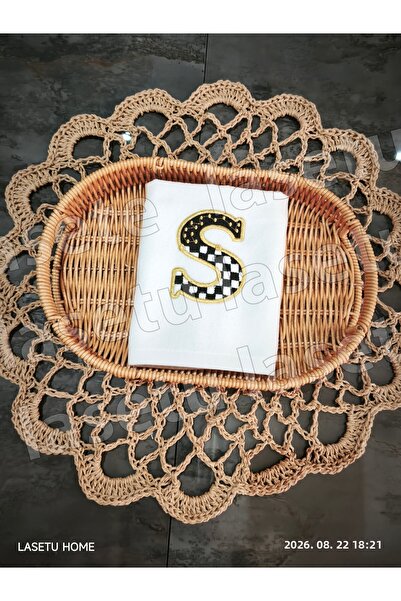 LASETU Checkered Letter S Kitchen Towel 1 Piece (30X50)