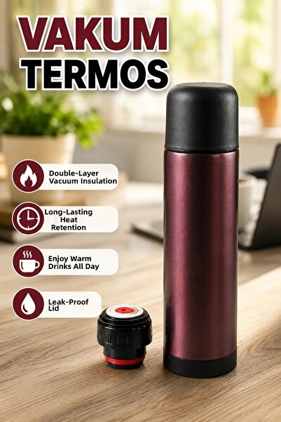 canrodi Vacuum Insulated Thermos – Hot and Cold Beverage Thermos with Leak-Pr...