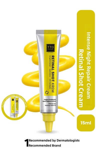 TTO Night Care Cream Anti-Wrinkle 15 ml Clinic Retinal Shot