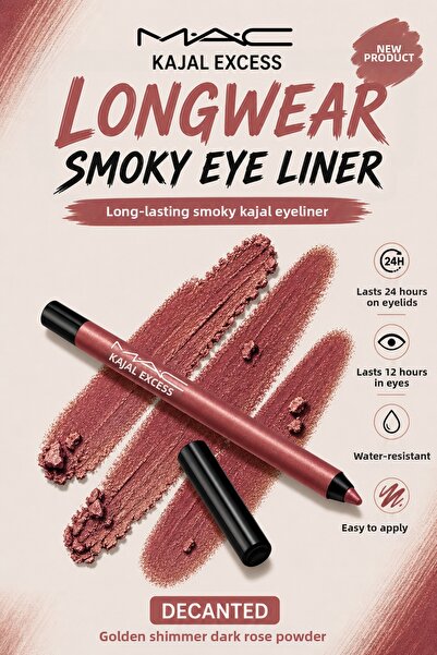 M.A.C Kajal Excess Smoky Eye Pencil - 24 Hour Long-Lasting Waterproof Kajal P...