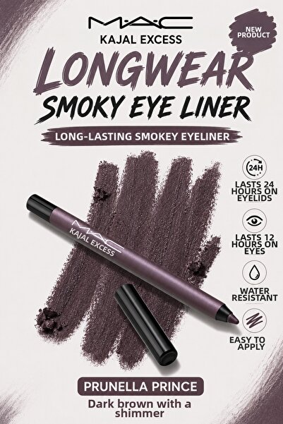 M.A.C Kajal Excess Smoky Eye Pencil - 24 Hour Long-Lasting Waterproof Kajal P...