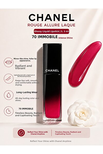 Chanel Rouge Allure Laque 70 Imbobile 5.5 ml Liquid Lipstick with Intense Col...