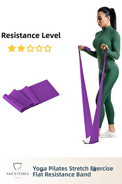Akestoria Med Yoga Elastic Bands, Yoga Pilates Stretch Long Exercise Flat Res...