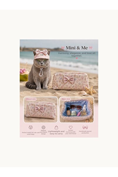 Generic Brand Mini & Me Collection - Floral Patterned Handmade Luxury Pet Hat...