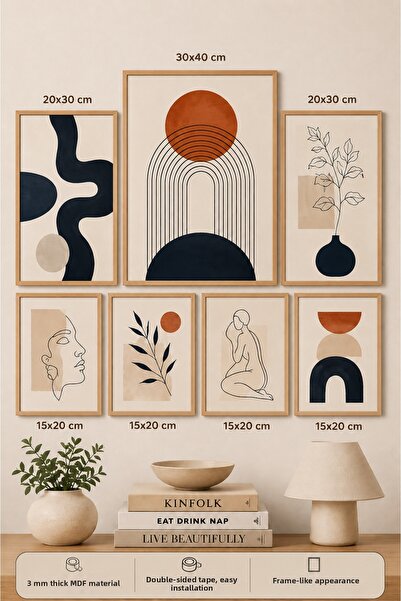 UNT 7-Piece Frame-Looking Modern Painting Set |   Retro & Pop Art |   Living ...