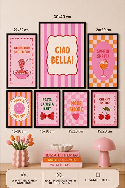 UNT 7-Piece Frame-Looking Modern Painting Set |   Retro & Pop Art |   Living ...
