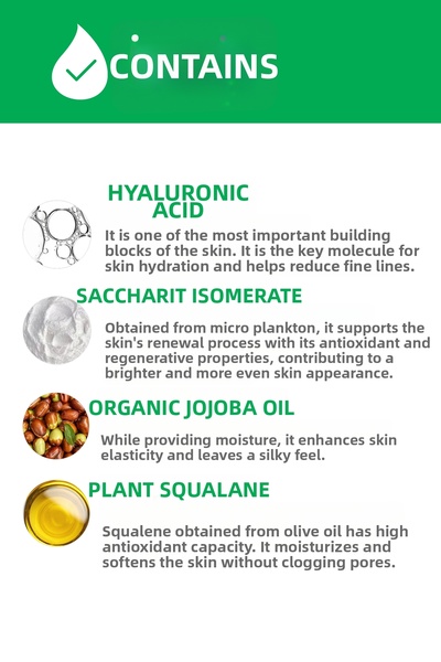Siveno 100% Natural Face Cream Anti-Aging Hyaluronic Acid Brightening Renewing Revitalizing 30 ml
