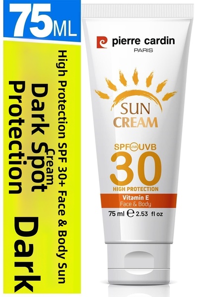 Pierre Cardin واقي شمس للوجه بعامل حماية SPF 30 مضاد للبقع، عالي الحماية، 75 مل، للبشرة العادية والجافة