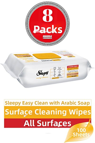 Sleepy Surface Cleaning Towels with Arabian Soap 100 Pieces 8 Pieces