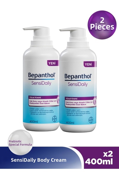 Bepanthol Sensidaily Intensive Moisturizing Body Care Cream 400 ml 2-Pack for...