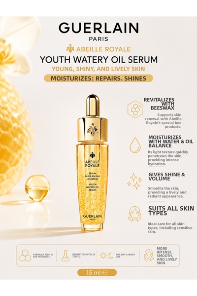 Guerlain أبيل رويال يوث واتري أويل سيروم 15 مل - سيروم للوجه مرطب ومغذي وداعم...