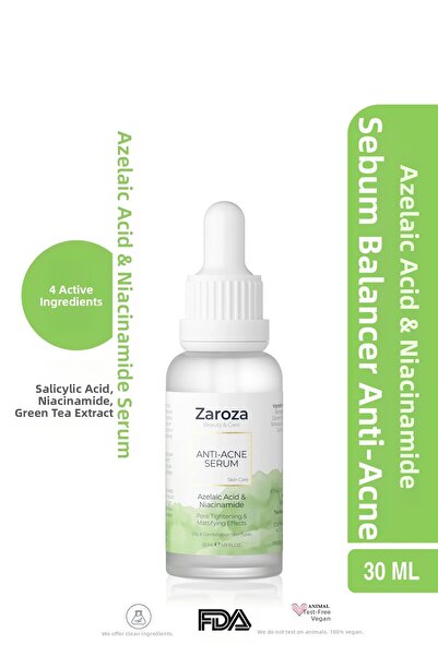 ZAROZA Si Vilce and Anti-Blackhead Azelaic Acid Serum - Anti-Acne Serum - 30 ml