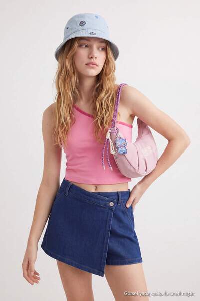 TRENDYOLKIDS Blue Short / Mini Straight Denim Skirt Tkdss26Et00010