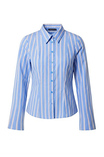 Trendyol Collection Blue-Multicolor Shirt Twoaw27Go00086