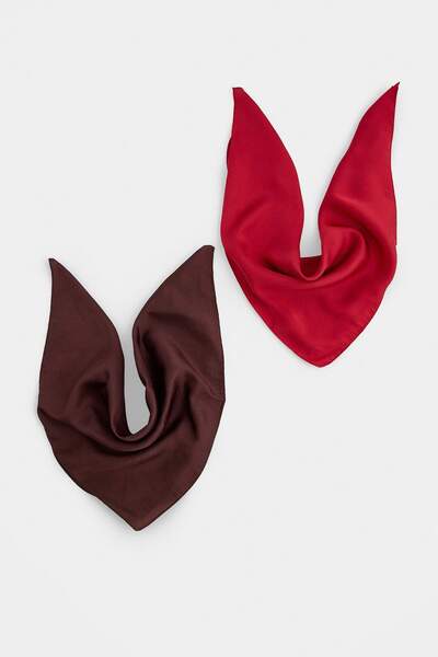 TRENDYOL SHOES Red-Brown Women's Double Scarf
