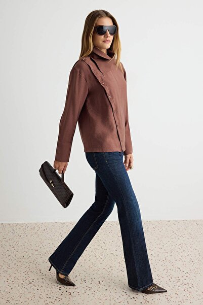 Trendyol Collection Brown Shirt Twoaw27Go00100