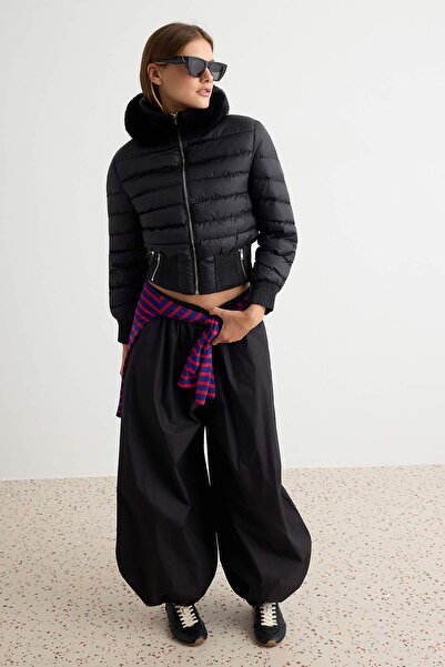 Trendyol Collection Black Regular Coat Twoaw27Mo00107