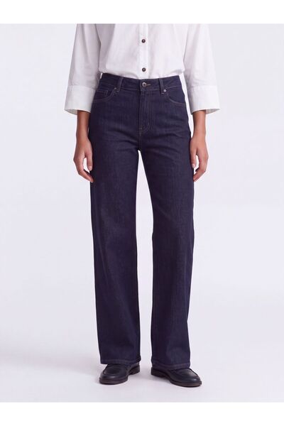 ONLY Jeans mit weitem Bein ONLMADISON Hohe Taille Weiter Beinschnitt Jeans