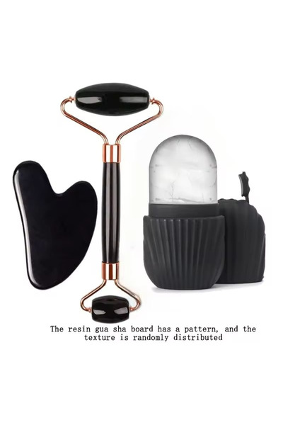 Choice 3setBlack 1/2/3pcs Ice Face Roller Facial Skincare Ice Roller Set,Faci...