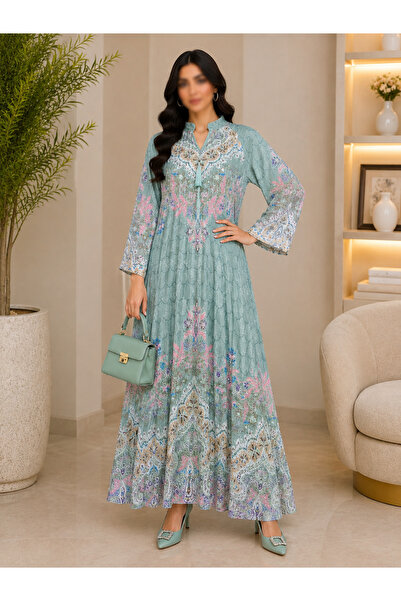 ROGINA جلابية نسائية طويل بتصميم أنيق وانسيابي