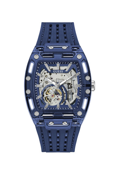 Guess Mens Blue Rectangle Watch