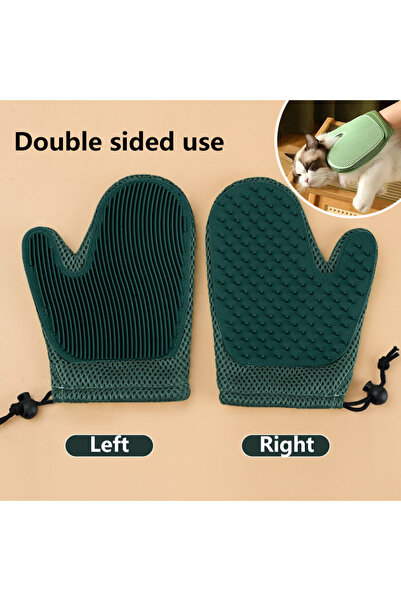 Choice1 Dark blue Pet Grooming Glove Efficient Cat Dog Hair Remover Gentle Ma...