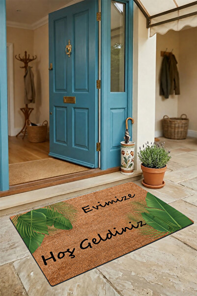 Valerine Life Covoraș de ușă 45x70cm Bază anti-alunecare Frunză de palmier tr...