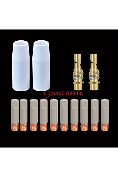 Choice1 1.0mm 14pcs 15Ak MB15ak Mig Coated Anti-Spill Welding Nozzle European...
