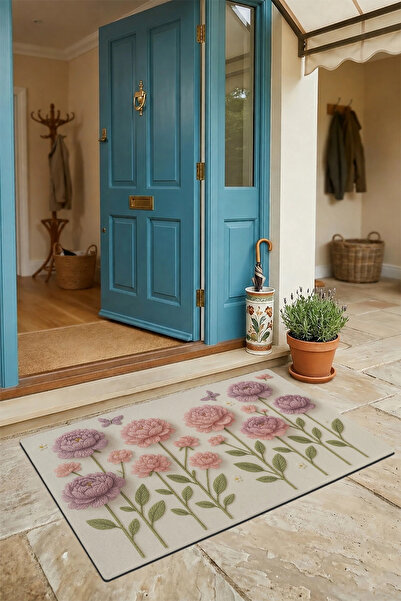 Valerine Life Dreams from Yarn Embroidered Peony Flowers Welcome Digital Prin...