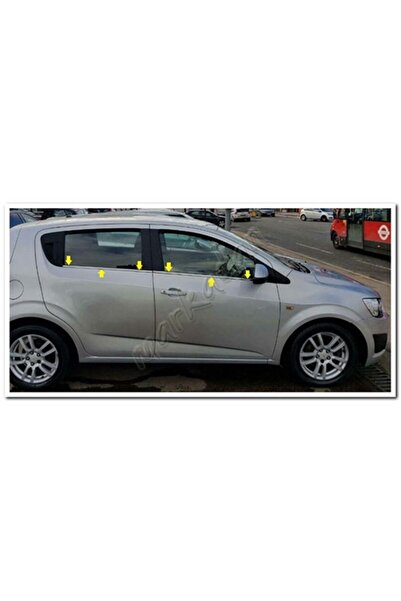 DB Chrome Chevrolet Aveo HB Cam Çıtası Nikelajı 2012-2020 4 Parça P.Çelik