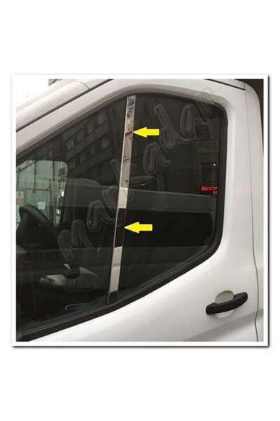 DB Chrome Ford Transit Kelebek Cam Direği Nikelajı 2014 Sonrası 2 Parça P.Çelik