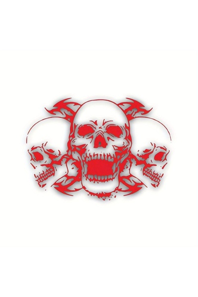 Choice 4PCS SET 4PCS/SET Trendy Skull Trio Sticker, Eye - catching Gothic Des...