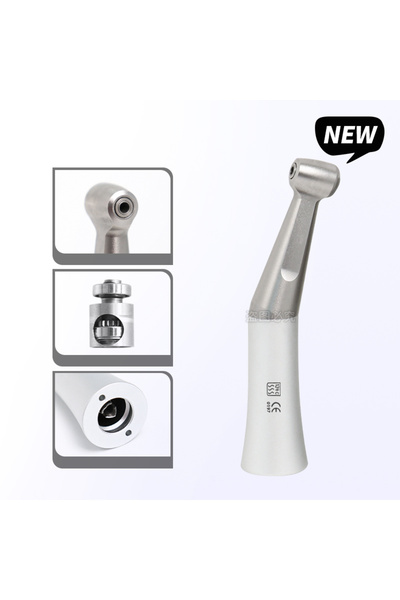 Choice1 1 piece Dental Slow Speed Handpiece Push Button 1:1 Ratio Contra Angl...