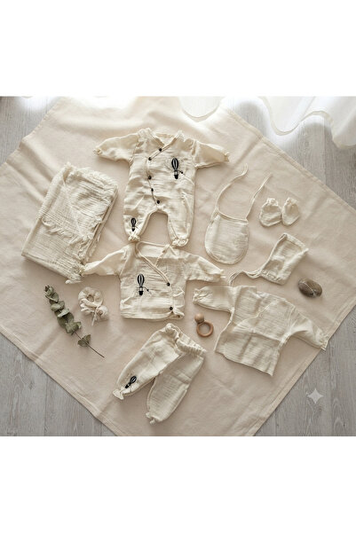 Baby Violette 100% Organic Cotton Muslin Fabric 0-3 Months Newborn Hospital D...