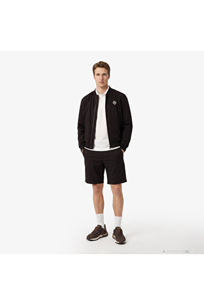 Lacoste Erkek Tapered Fit Keten Kahverengi Bermuda Şort