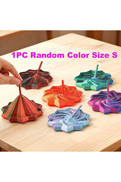 Choice1 Random Color-S 1Pc Random Color 3D-Printed Star Fidget Spinner - 2-Si...