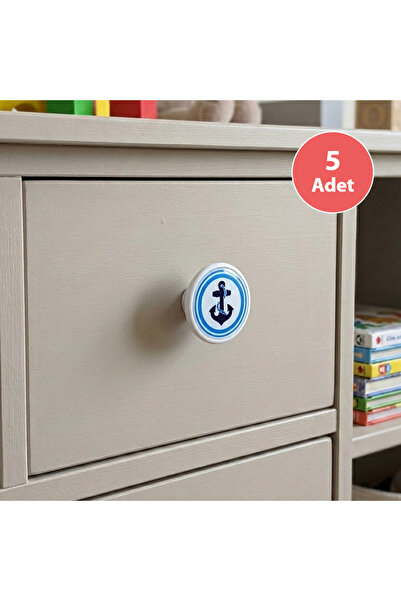 EYM 5 Pieces Children's Room Furniture Handle Single Knob Diameter 55 mm