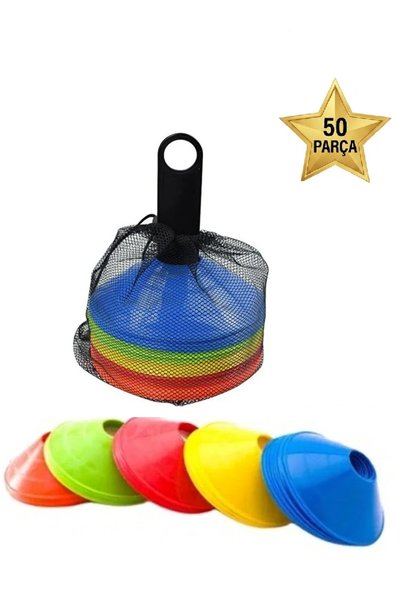 TUSHBA Antreman Çanağı 50 Li Set, Egzersiz Disk Koni Seti