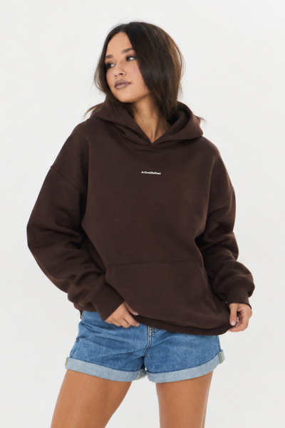 GIA - ART Women's Oversize Sweatshirt Hoodie Active & Refined 3D Printed Brow...