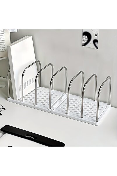 Choice white 1PCS Modern Minimalist Office desktop Storage Rack, Divided Vert...