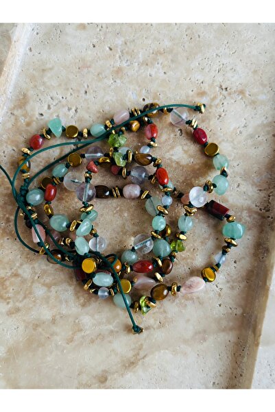 By Song Aksesuar Mixed natural stone necklace
