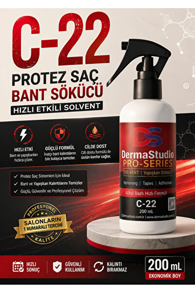 DERMASTUDİO Protez Saç Bant Sökücü Pro-Series Solvent: Özel Geliştirilmiş Mik...