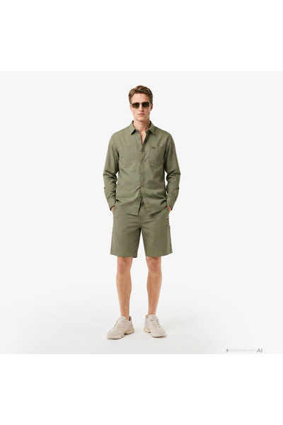 Lacoste Erkek Relaxed Fit Haki Bermuda Şort