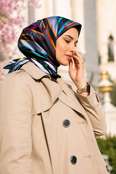 Armine Ipek Eşarp Sura Füme Yeşil Mavi Mor 8843-s07