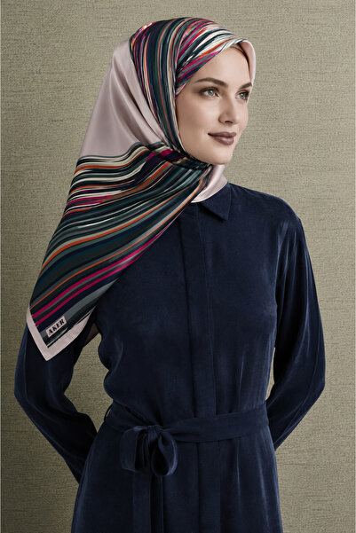 Aker Pink Mixed Pattern Tivil Silk Scarf 8842713 - 991